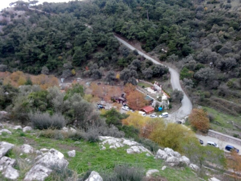 Motosiklet rota: Homeros Vadisi İzmir - tesis yukarıdan bakış