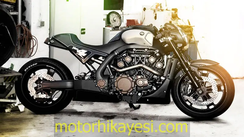 Custom Yamaha VMax siyah, sağ profil