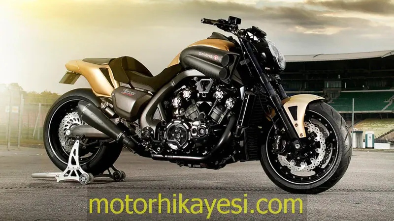Custom Yamaha VMax sarı, sağ profil