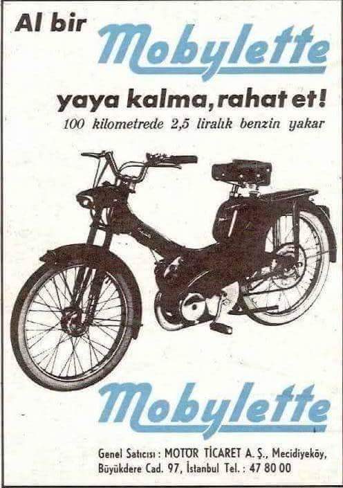 Mobylette ilan eski gazete ilanı