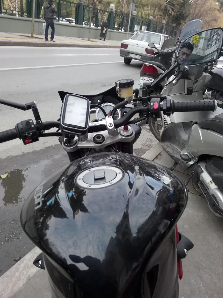 2014 Triumph Street Triple 675, siyah, sürücü görünümü