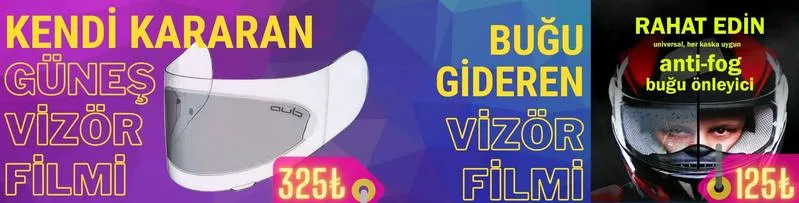 motosiklet kask buğu önleyici güneş vizörü pinlock yatay reklam görseli